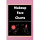 Makeup Face Charts: Blank Workbook Paper Practice Face Charts For Makeup Artists 6