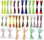 Zhadyu Jig Skirts - Silicone Bait Skirt Kit,30 Strands Soft Jig Lures for Freshwater Saltwater Bass Trout Catfish, Ice River Lake Pond Boat Shore