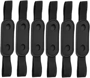Elastic Band Pen Holder, 6 Pcs PU Leather Pen Sleeve Pouch Journal Pencil Holder, Pencil Holder Pencil Bag Pen Bag for Journals Notebooks Binders Planners Tablet Covers Pen Loop Holder(Black)