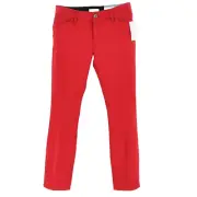 Liz Claiborne Pants Womens 10 Red Classic Skinny Flexi-Fit Stretch Slimming NEW