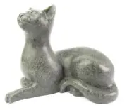 Quintessence (UK) Amber Stone resin Cat Figurine Limited Edition GREY