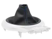 FOR TOYOTA GT 86 12-18 GEAR BOOT GAITER LEATHER STITCH DARK BLUE
