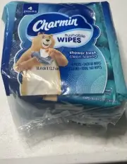 Charmin Fresh Scent Flushable Wipes Pack-4 Clean Wet Wipes 160 Count