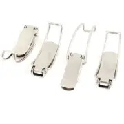 Home Drawer Fittings Spring Loaded Toggle Latch Catch Silver Tone 4 Set