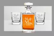 Personalized Whiskey Decanter Set, Engraved Whiskey Decanter - Whiskey Glass Set