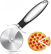 8.3 inch Super Sharp Pizza Cutter, Pizza Slicer with Non-Slip Handle, Stainless Steel Pizza Wheel Cutter, Dishwasher Safe