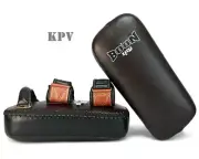 BOON Soprt Flat Kick pads KPV Brown Genuine Leather Training Muay Thai MMA K1