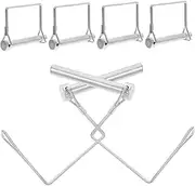 GANAZONO 6Pcs Heavy Duty Square Locking Pins Safety Coupler Pins for Farm Trailers Wagons Lawn Hitches Garden Retainers Quick Easy Installation Multipurpose Use