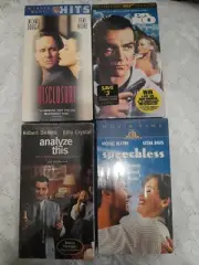 4 New Sealed VCR Movie Tapes Disclosure Dr No Speechless Analyze This