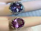 12ct Color Change Lab Alexandrite Size 10 Ring 925 Sterling Silver USA Made