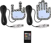 Hobngmuc Car Gesture Light with Remote | LED Car Sign with Remote | Rear Window Sign, Funny Finger, Automotive Gadget for Warning