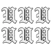 Iron on Letter Patches, 6Pcs Iron on Patches, Letter U Black White