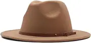 [ManJiangRED] Hat Racks for Baseball Caps Over The Door Hat Fedora Panama Womens Wool Hat Classic Wide Belt Buckle Floppy Baseball Caps Corduroy Cap (Khaki, One Size)