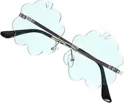 [LIFKOME] Unique Party Sunglasses Decor Rimless Eyeglasses Cosplay Props Comfortable for Daily Use