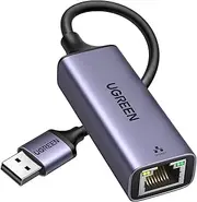UGREEN Ethernet Adapter Aluminum USB 3.0 to RJ45 Gigabit LAN Connector 10/100/1000 Mbps Wired Network Adaptor Compatible with Windows, macOS, Linux, Chrome OS, Switch, PC, Laptop, Desktop Space Gray