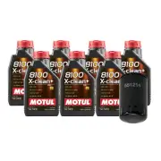7L Motul 8100 XCLEAN + 5W30 Wix Filter Motor Oil Change Kit API SN/CF For Jaguar (for: Jaguar)