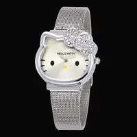 在飛比找蝦皮購物優惠-Hello kitty 不銹鋼手錶  可愛的卡通手錶時尚女士