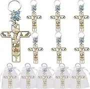 12 Pcs First Holy Communion Wooden Keychain Favor Boy Recuerdos para Primera Comunion Gift Bags Guest