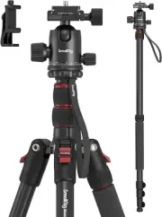 Camera Tripod, 71" Foldable Aluminum Tripod/Monopod, 360°Ball Head Detachable, P
