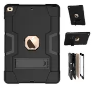 MCC Stylish Shockproof iPad 10.2 2021 9th Gen Case Cover Kids Apple iPad9 [Black+Black]