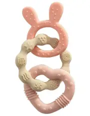 [Playground] Silicone Bunny Teether in Pink