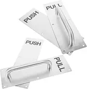 Abaodam 2 Pack Stainless Steel Barn Door Handle Fire Door Pull Handle Security Plate Push-Pull Hardware Cabinets Windows