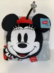 Disney Nogginz Pillow & Plush Blanket Set Minnie Mouse & Mickey Christmas NWT