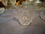 Vintage Fostoria American Small Pitcher Clear Glass