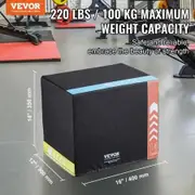 3 in 1 Plyometric Jump Box 16/14/12 Inch Cotton Plyo Box Platform & Jumping Agility Box Anti-Slip Fitness Exercise Step Up Box for Home Gym Training