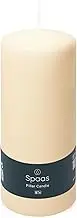 Spaas Unscented Pillar Candle 78/200 mm, ± 90 Hours, Ivory