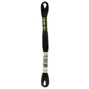 DMC 6-Strand Embroidery Cotton 8.7yd Black Brown