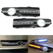 LED DRL Daytime Running Light Fog Lamp w/ Turn Signals For Volvo S80 2007-2013 A (for: Volvo)