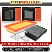 1x Engine & 1x Activated Carbon Cabin Air Filter for Nissan Versa 12-13 L4 1.6L (for: Nissan)