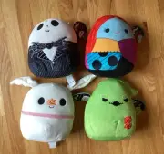 Squishmallows 8" Nightmare Before Christmas Set of 4 - Jack, Sally, Oogie Boogie