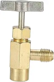PENIKOKO R134a Tank Adapter Y Hose Connector Hose Adapter Air Conditioner Hose Adapter Converter Bottle Opener Can Adapter Fitting Kit Golden Brass
