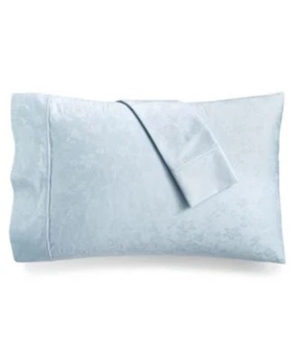 $90 New AQ Textiles Bergen House Woven Floral Vine Sage Standard 2 PC Pillowcase
