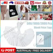 500-2000Pcs Blank Writable Price Display Tags Marking Labels with Hanging String