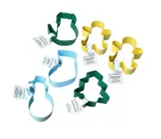 Lot of 6 Stainless Steel Christmas Cookie Cutters Snowman Stocking Tree Dog NEW