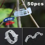50Pcs Veggie Greenhouse Tomato Garden Plant Support Clips Trellis Twine