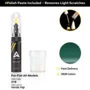 Touch Up Paint For Fiat All Models 318 Verde Vip With Polish Paste