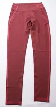 Gymshark Women's Body Fit Stitch Feature Leggings DH3 Burgundy Brown Large NWT
