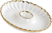 BUGUUYO Serving Plate Soy Sauce Plates Dip Bowls for Parties Bowls Platter Dinner Clear Sauce Dishes Dishes Round Dumpling Plate Mat Dip Pots Sushi Mat Sushi Serving Boat Platters Ceramics