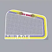GT - Mirage BMX Wings - Yellow Red side side plate decal - Old school bmx