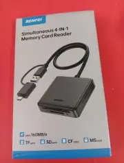 Memory Card Reader, BENFEI 4In1 USB USB-C to SD Micro SD MS CF Card Reader Adapt