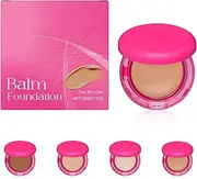 2025 Update Peptide Bounce Balm Foundation, Peptide Bounce Foundation – Hydrating, Age-Defying Makeup for Mature Skin, Natural, Medium Coverage, Blur Fine Lines, Smooths Texture (Dark skin tone)