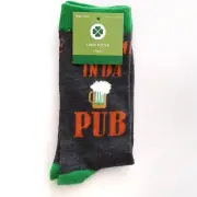 St. Patrick's Day Womens Crew Socks Find Me In Da Pub Irish Beer Shoe Size 4-10