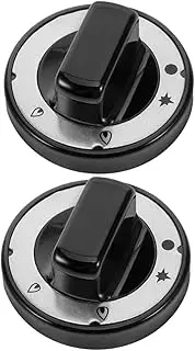 FONDOTIN 2pcs Heat Resistant Red Knobs for Commercial Kitchen Appliances Fit for Gas Burners and Cooktops Stylish Design Durable Oven Dial Replacements