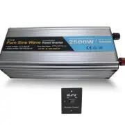 Elinz Pure Sine Wave Power Inverter 2500W/5000W 12V-240V AUS Plug Remote Control