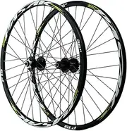 26 27.5 29” Bike Wheelset MTB Aluminum Alloy Hub Disc 8 9 10 11S Wheels High Strength Aluminum Alloy Rim Bike Wheel 32H Disc Brake Quick Release 1-1/2” (Color : Green, Size : 29 inch)