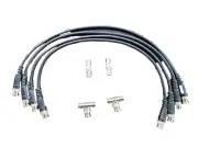 20" BNC 50 Ohm RG-58u Antenna Splitter Kit 4 Cables 2 bulkheads &2 T Splitters
